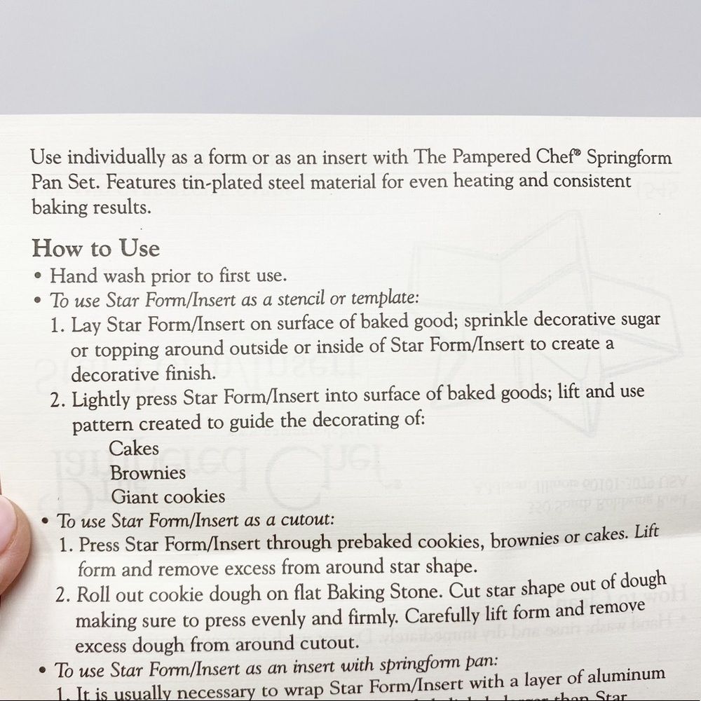 NEW Pampered Chef Star Baking Form/Insert - Picture 9 of 13
